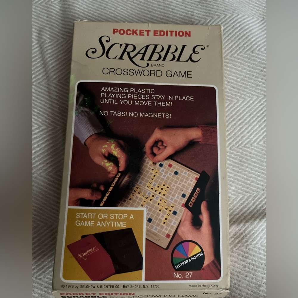 Scrabble Pocket Edition Crossword Game vintage 1978